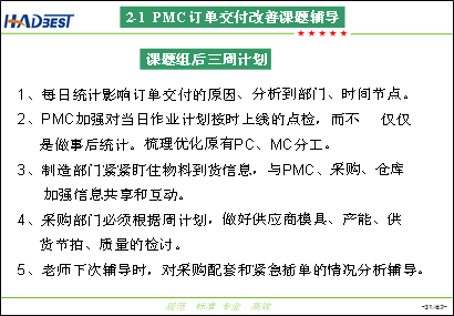 瀚達美電子有限公司訂單交付改善